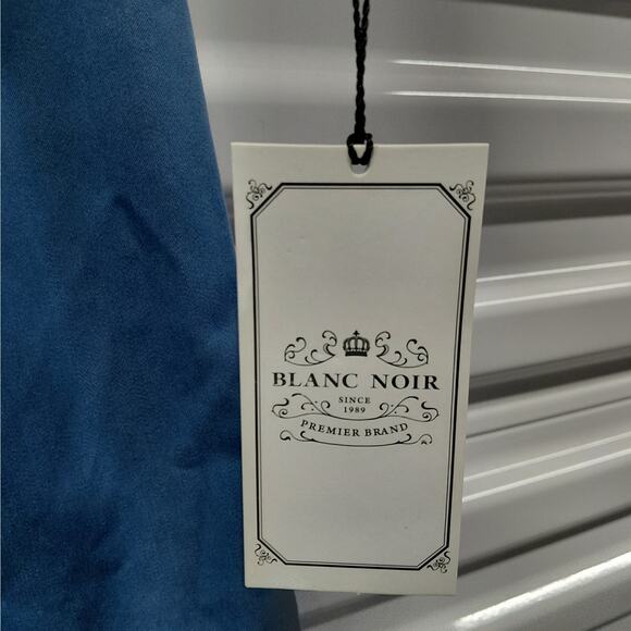 Blanc Noir Womens Trench Coat Small Light Blue Double Breasted Belted Classic - Picture 4 of 10